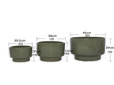 Handmade Solid Glaze Ceramic Planter Set of 3, 15/12/9 Inch Diameter, for Succulents & Flowers W3273P321545