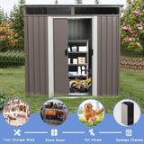 6ft x 5ft Outdoor Metal Storage Shed With window Transparent plate W540S00011 W54071041