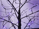3 Pac Halloween Spooky Tree with Purple Lights, 4FT 5FT and 6FT, Lighted Black Tree for Halloween 02082078