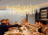 Golden Crystal Branch Chandelier Luxury Adjustable Lighting for Grand Entryways 42545681