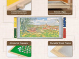 Wooden 1500 Piece Puzzle with Drawer, 35"*27.17" Adjustable Puzzle, 360&deg Tilting Puzzle W2641P306741