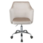 ZUN Champagne and Chrome Swivel Office Chair B062P182758