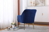 Modern Mid Century Chair velvet Sherpa Armchair for Living Room Bedroom Office Easy Assemble W136165560
