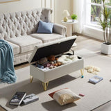 Upholstered storage rectangular bench for Entryway Bench,Bedroom end of Bed bench foot of the W2082P176730