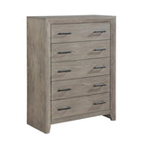 ZUN Modern Sleek Gray Finish 5-Drawers Chest Durable Wooden Bedroom Furniture 1pc B011P243644