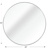 42 Inch Silver Metal Framed Round Bathrrom Mirror for Wall. W2203P304238