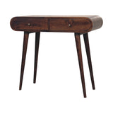 Artisan Furniture Solid Wood Light Walnut Curved Edge Console Table B182P280815