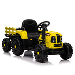 ZUN Ride on Tractor with Trailer,12V Battery Powered Electric Tractor Toy w/Remote Control,electric car 75043347