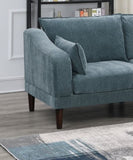 Gorgeous Mineral Color LAF / RAF One Arm Chair Morgan Fabric 1pc Chair Pillow Soft Cushion Wood Legs B011P278577