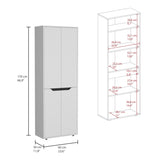 Herrin Storage Cabinet Kitchen Pantry With Four Doors and and Five Interior Shelves B070P173176