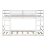 ZUN Twin Over Twin Bunk Bed with Ladder, White（OLD SKUWF282787AAK） WF286326AAK