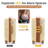 Luggage Sets 4 Piece PP Lightweight & Durable Expandable suitcase W2098P186373