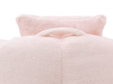 Giant Bean Bag Chair withFootstool, Oversized Bean Bag for Adults and Kids, Faux Fur Shell-Shaped W2677P306794