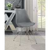 Set of 2 Polypropylene Side Chairs, Grey B016P223225