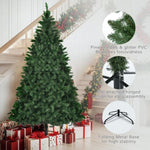 ZUN 8FT, 6FT, 4FT Pre-Lit Green Pine Artificial Christmas Tree, Set of 3 Hinged Xmas Trees with 820 96675972