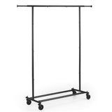 Adjustable Metal Rolling Clothes Rack with Extendable Rods, 104.1-156.244.45154.94cm, 3.86kg Heavy 64751871