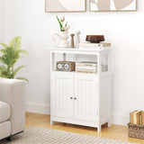 White Bathroom Floor Cabinet Freestanding Storage Organizer 50126723