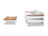 Rhodes 2pc Teak & Aluminum Outdoor Sofa and Coffee Table Set B2719P321038