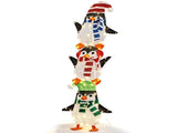 2.5D Stacked Penguins Lighted Christmas Decor 4ft, 63 Warm White LED Animal Dcor, US Plug 5V 6W 48854900