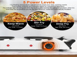 2000W Dual Burner Electric Hot Plate, 5 Temperature Settings , Portable Countertop Stove 78627133