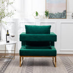 ZUN Lenola Contemporary Upholstered Accent Arm Chair, Green T2574P164510