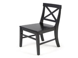 Roshan Farmhouse Acacia Wood Dining Chairs, Black 62888.00BLK