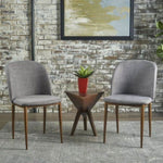 ZUN Mid-Century Dining Chair Fabric Upholstered Chair , Light Gray 60808.00