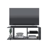 ZUN Goodwood Minimalistic Tv Stand for 65-Inch TV With 5 Open Shelves B070P234337