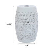 Solar Side Table with Built-in Solar Battery,Stunning Flower Pattern at Night,Eco-Friendly and N770P270774W