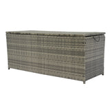 Outdoor Storage Box, 113 Gallon Wicker Patio Deck Boxes with Lid, Outdoor Cushion Storage for Kids W329138976