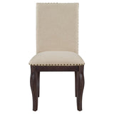 ZUN Set of 4 Dining chairs Wood Upholstered Fabirc Dining Room Chairs with Nailhead 16298358