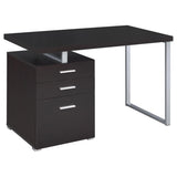 Cappuccino 3-drawer Reversible Office Desk B062P145586