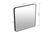 24 x 32 Inch Bathroom Mirror Black Aluminum Frame 74258517