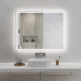 50"x40" Modern LED Smart Mirror Bathroom Mirror, Front Lit & Back Lit With 3 Color Adjustable, 58215296
