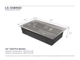 Stainless Steel Kitchen Sink, 32x19 Single Bowl, Overmount Handmade Sink in Brushed Nickel, with 76262968