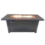 ZUN Steel Propane/Natural Gas Outdoor Fire Pit Table with Lid B120P197806