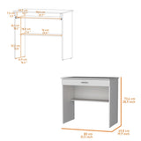 ZUN Kaylor Storage Desk, Modern Design with Drawer and Shelf B128P176188