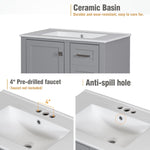 ZUN 30" Bathroom Vanity , Modern Bathroom Cabinet with Sink Combo Set, Bathroom Storage Cabinet with a WF321698AAE