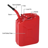 ZUN 20L US Standard Cold-rolled Plate Petrol Diesel Can Gasoline Bucket with Oil Pipe Red 10380296