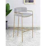 Grey and Gold Low Back Stool B062P153514