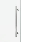 60*76" Fixed & Sliding Shower Door, Round Tube Hardware, Clear Glass Shower Door, 3/8 SGCC 89312418
