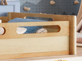 Twin Size Floor Platform Bed with Full-length Guardrails, Low Profile Twin Bed Frame, No Box Spring W1580P438791