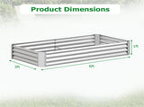 Galvanized Steel Raised Garden Bed 631 Ft Outdoor Planter Box for Vegetables Flowers Herbs 94947348