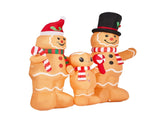 6.3FT Lighted Christmas Inflatable Decoration, Inflatable Gingerbread Man Family, Funny Blow Up Yard 50662914
