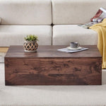 ZUN 39.3*23.6*12 Inch Walnut Wood Grain MDF Coffee Table - Luxurious Design, Perfect Living Room W1151P231619