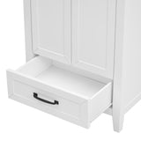 24" Bathroom Vanity with Sink, Bathroom Vanity Cabinet with One Drawer and Doors, Solid Wood and N725P171407K