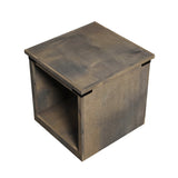 24 inch Side Table, No Assembly Required, Barnwood Finish GL-B108131536