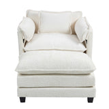 55.32*39.76" Oversized Sofa Indoor,Portable ottoman,Boucle Single Sofa Bed with Wider seat,Double W2715P269740