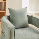 29.1"W Swivel Accent Open Back Chair Modern Comfy Sofa Chair With Weathered Base For Nursery Bedroom W1298P192483