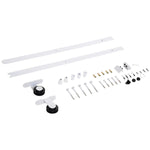 ZUN 6' Sliding Door Mounting Kit Rustic Interior Sliding Barn Door Mounting Hardware Kit White 55392428